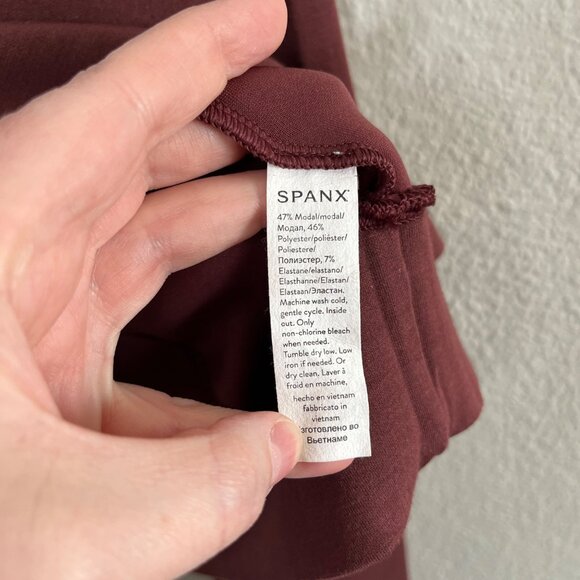 Spanx Womens 1X Half Zip Airessentials Brown Pull Over 50346r - Picture 9 of 13